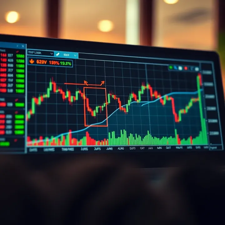 Graph illustrating risk management techniques and stop loss placement in stock trading