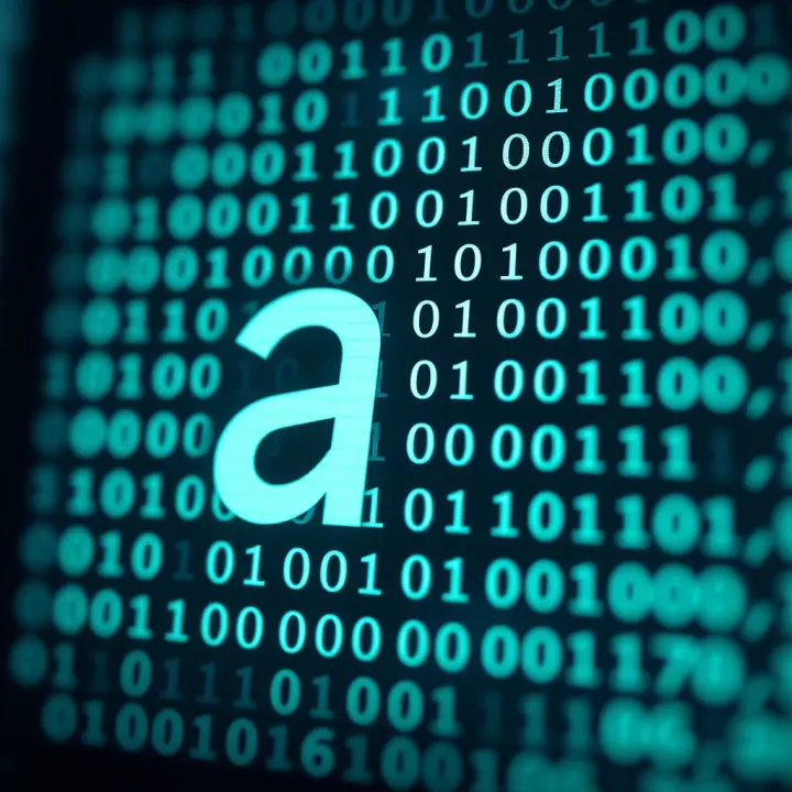 Binary Encoding of the Letter 'a' in ASCII Diagram showing the binary code representation of the letter 'a' in ASCII encoding