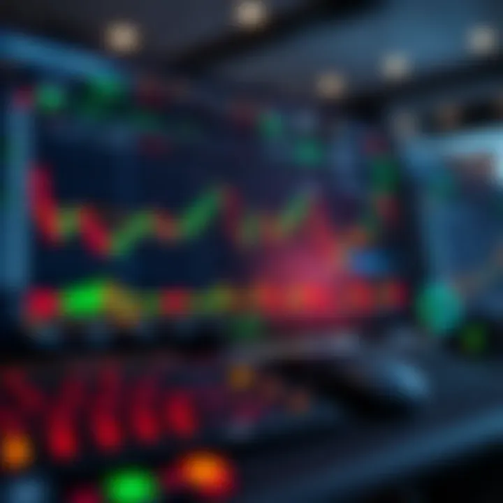Diagram showing forex trading platform interface with charts and trading tools