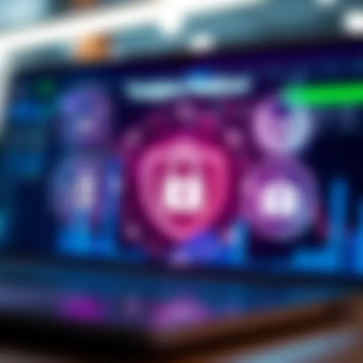 Secure and Compliant Trading Platform Features Illustration of secure financial app environment showcasing data protection and regulatory compliance symbols
