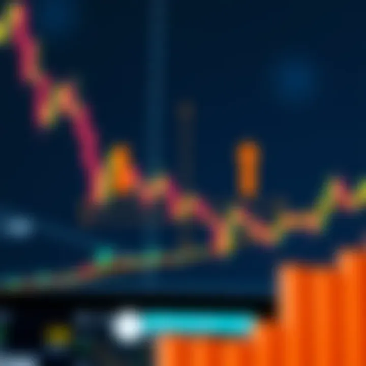 Diagram showing the concept of binary trading with upward and downward arrows indicating market options