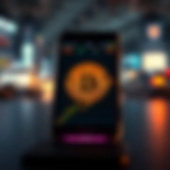 Ensuring Security in Bitcoin Trading Applications Secure mobile device with digital lock symbol representing cryptocurrency security measures