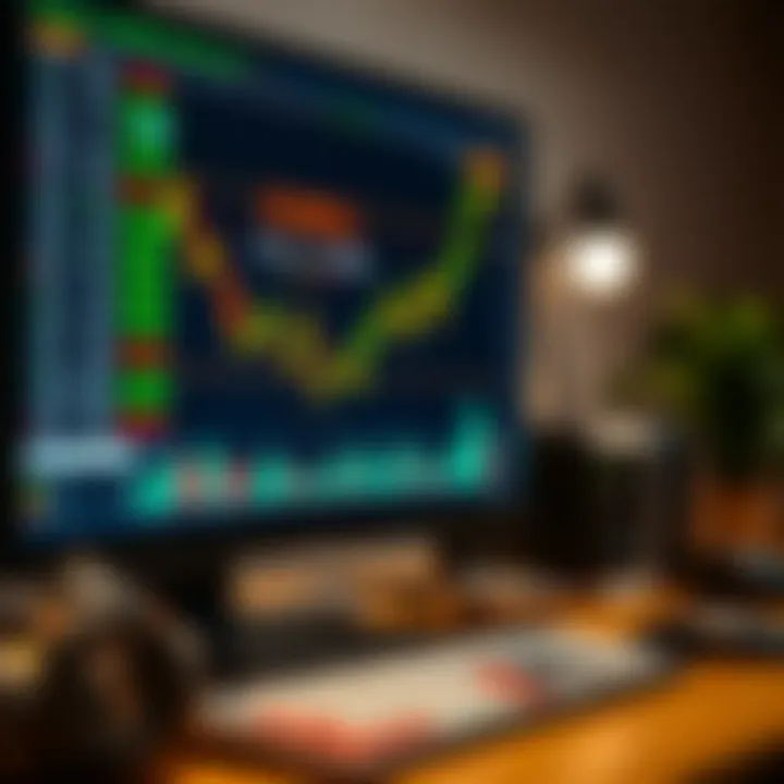 Illustration of forex trading interface on computer displaying currency pairs and cost structure details