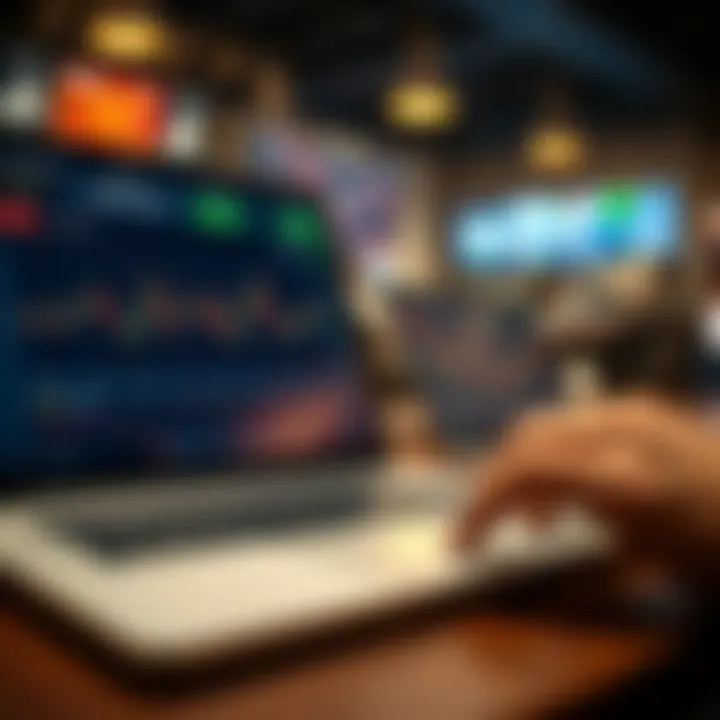 User interface of a stock trading app showing live market data and easy navigation options
