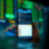 Mobile app interface showing zero brokerage trading options and market data