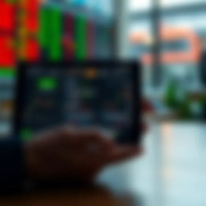 Illustration of key features and benefits of free stock trading apps highlighted on a digital device