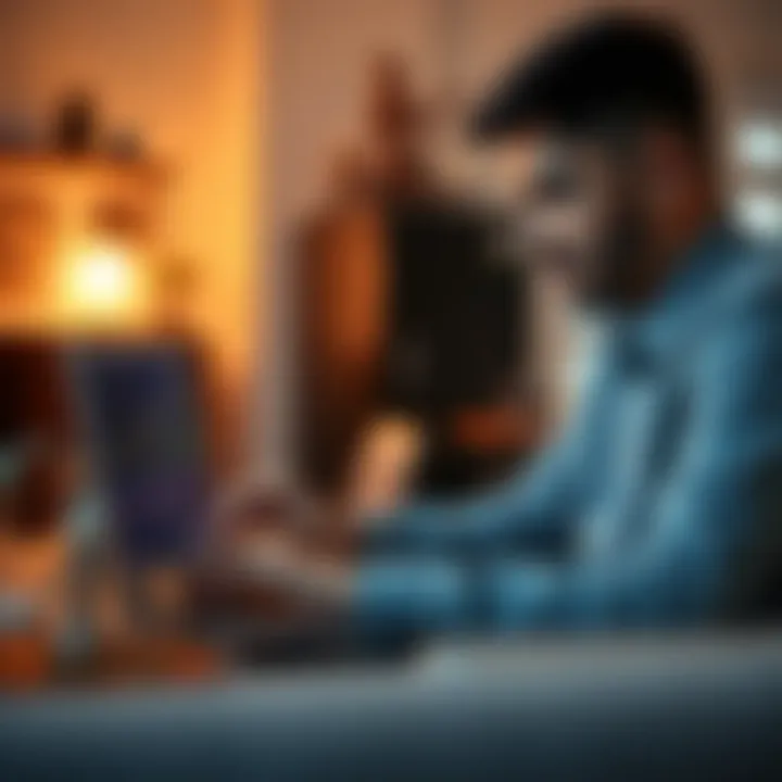 Illustration showing a learner analyzing course content on a laptop screen