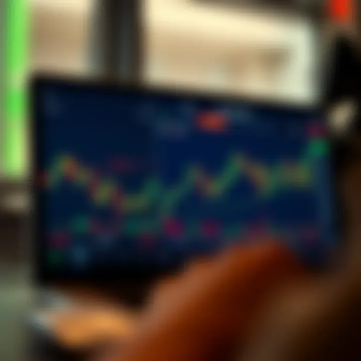 User interface of a trading app displaying stock charts and transaction details