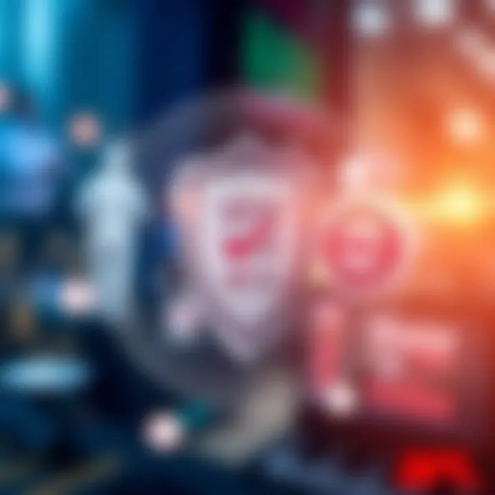 Illustration of key factors like security shield, checklist, and compliance badge representing reliable trading app features