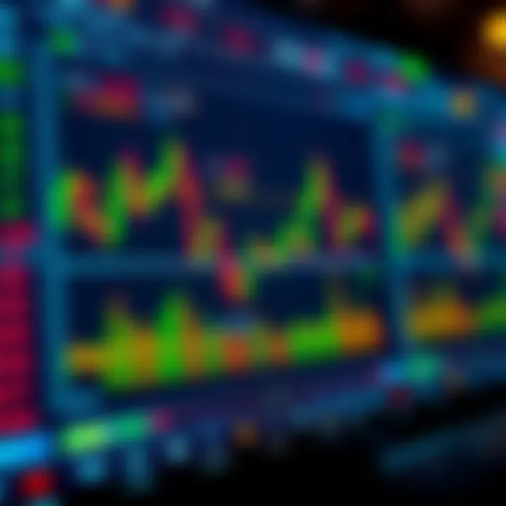 Digital trading platform interface displaying currency pairs and trading tools