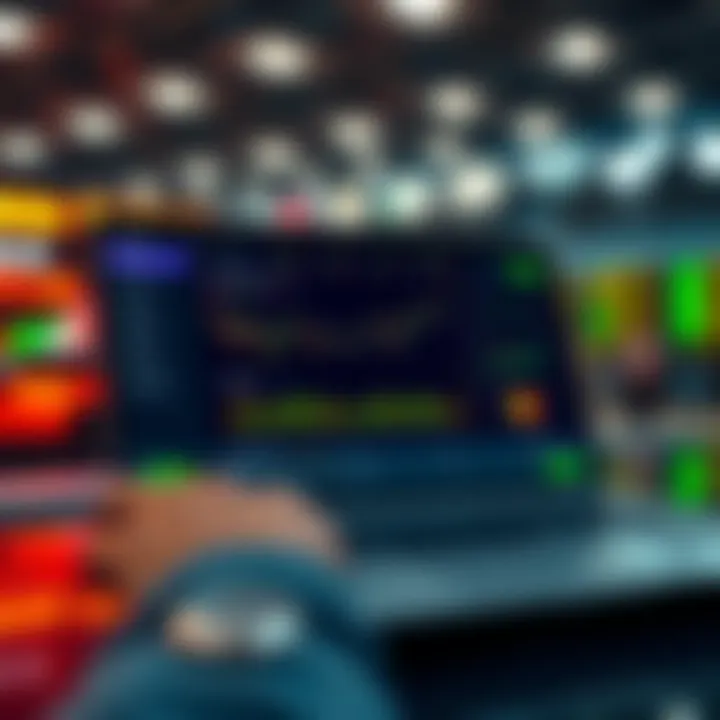 User interface of a leading trading application showing market trends and portfolio overview