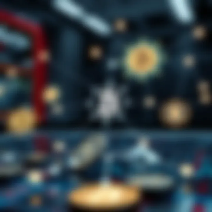 Conceptual illustration of digital assets and currencies connected through a network symbolizing diverse trading options