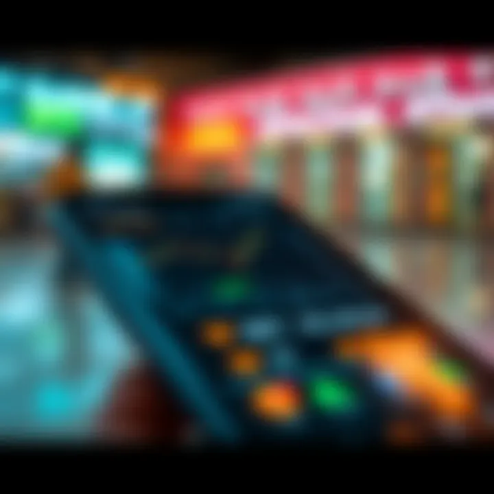 Interface of India's Pioneering Stock Trading Application User interface showcasing historical stock trading app features on a mobile device