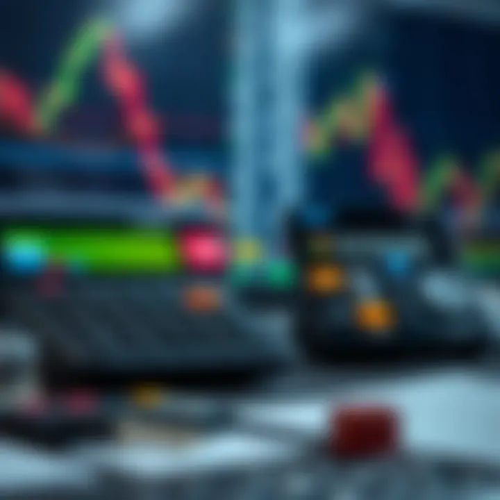 Calculating Brokerage and Taxes for Intraday Trading in India Calculator and stock market data representing calculation of brokerage and taxes for trading