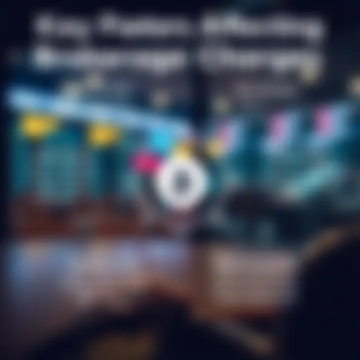 Infographic explaining factors influencing brokerage costs in stock trading apps