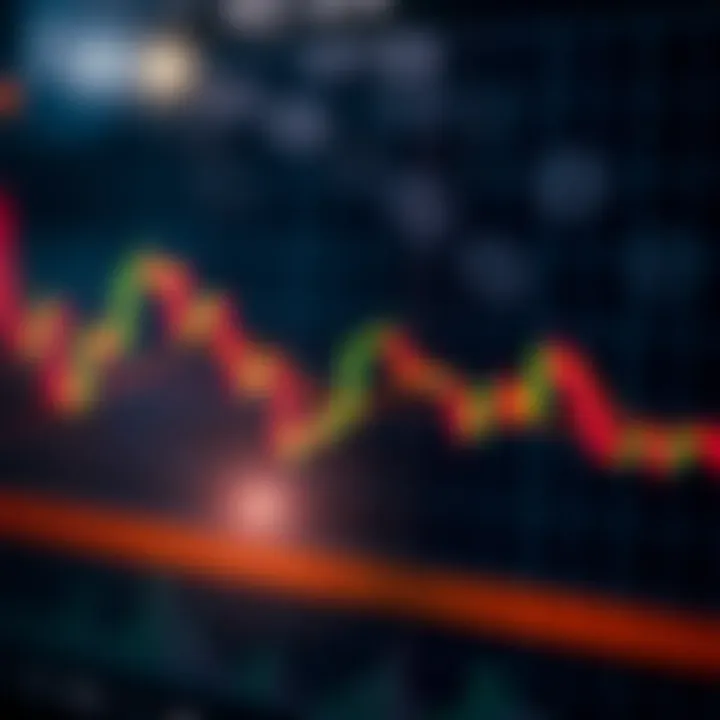 Bearish candlestick pattern signaling possible market reversal downward on price chart