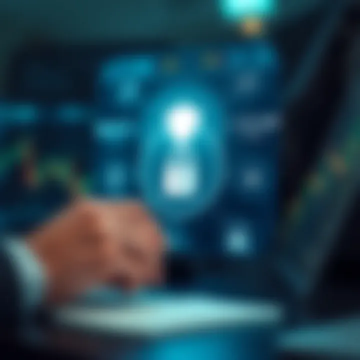 Visual representation of security features and user interface of a trading app