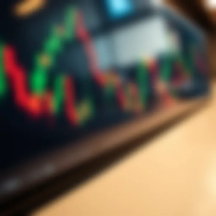 Visual representation of a continuation pattern with multiple candlesticks showing trend persistence