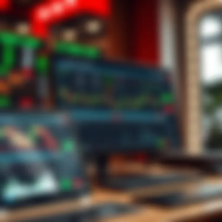 Secure online platform displaying currency pairs and analytical tools for forex trading