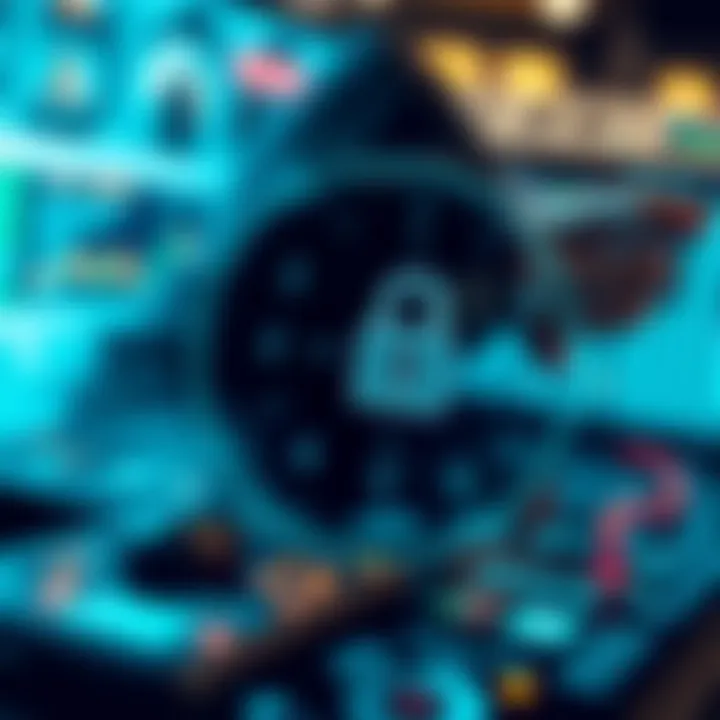 Illustration of secure digital transactions and encryption representing app security and user protection