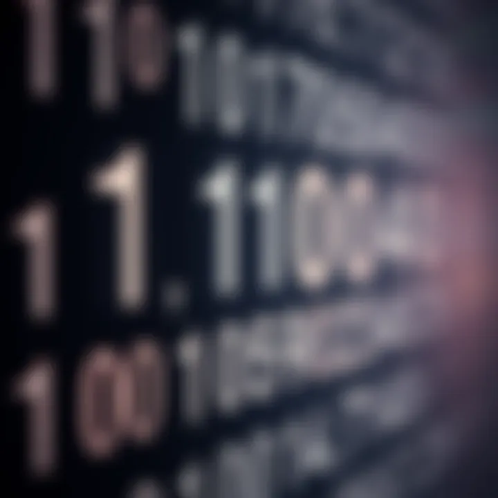 Illustration showing binary digits aligned with their corresponding place values in a positional number system