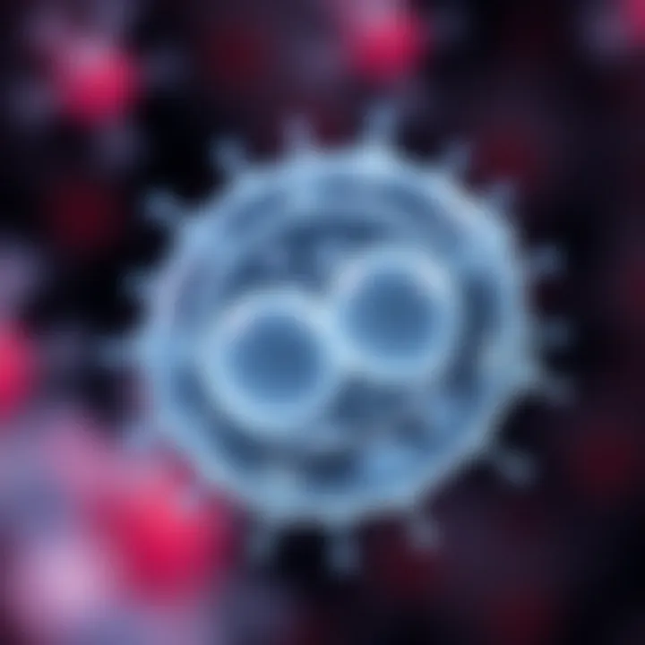 Cell Division Resulting in Genetically Identical Daughter Cells Illustration of a microorganism dividing into two identical daughter cells