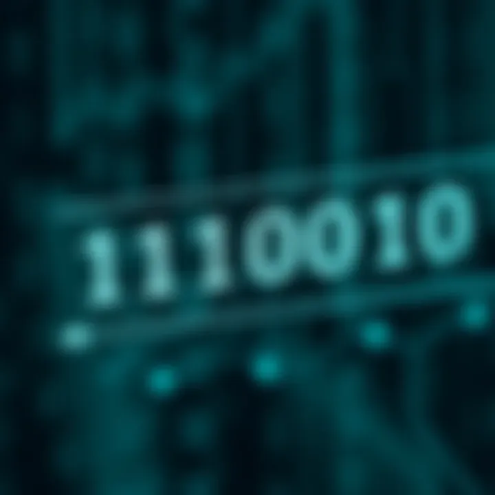 Binary Digits and Their Structure in Data Representation Diagram illustrating binary digits representing data bits in computing