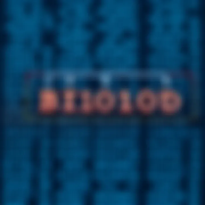 Diagram illustrating the structure of binary code translating into ASCII characters