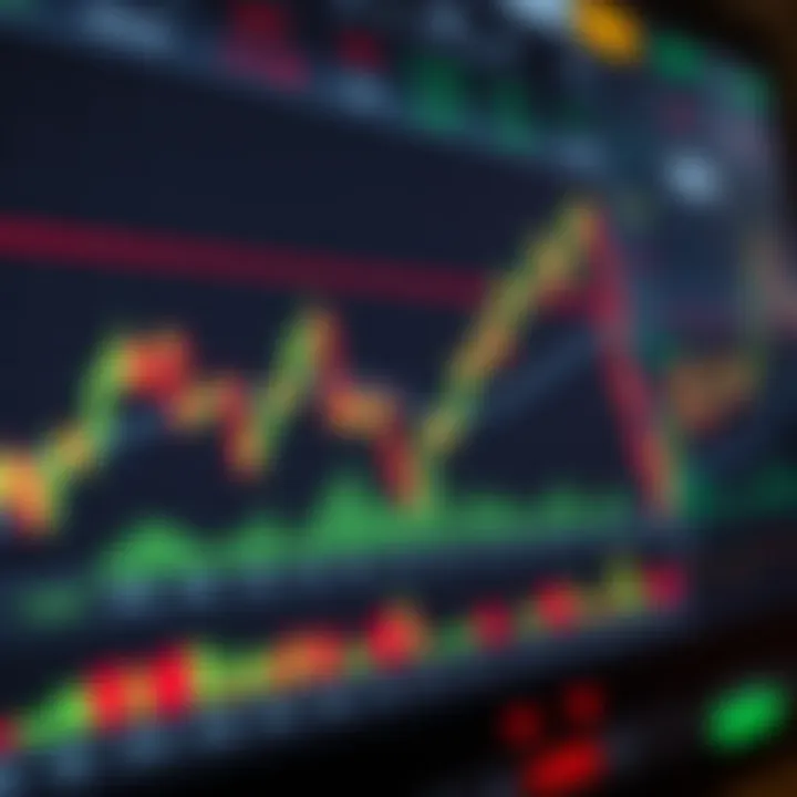 Currency Pairs and Market Dynamics in Forex Trading Graphic depicting currency pairs on a trading platform with market trend charts and indicators