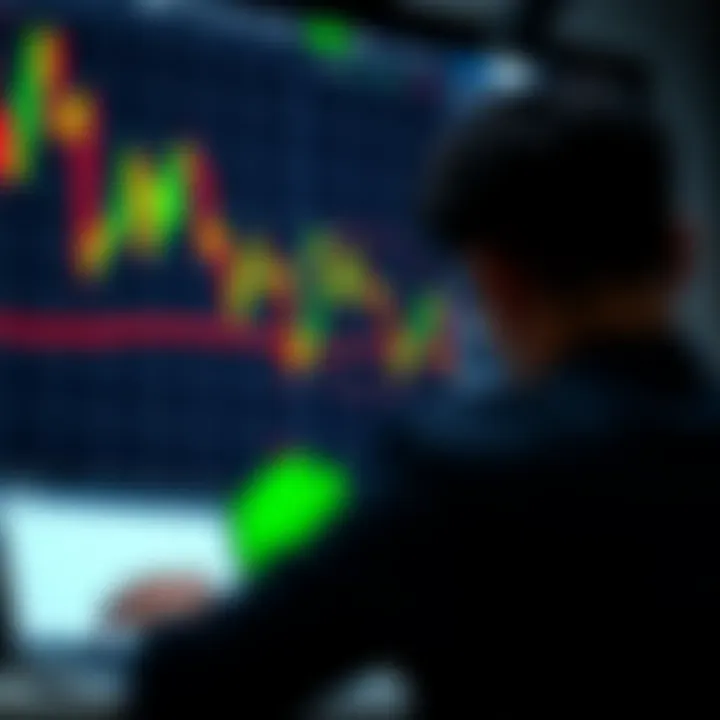 Diagram showing a head and shoulders pattern with marked neckline and trend reversal indicators in a trading chart