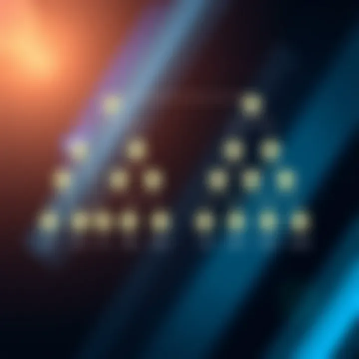 Diagram illustrating a binary tree with highlighted nodes representing the lowest common ancestor between two selected nodes