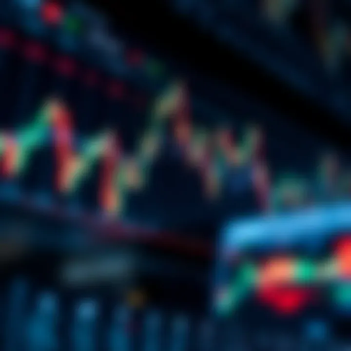 Graph depicting currency exchange rates fluctuating over time in the forex market