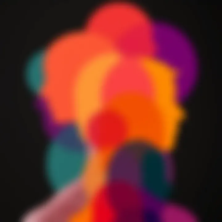 Abstract representation of diverse gender identities beyond traditional categories with colorful overlapping shapes