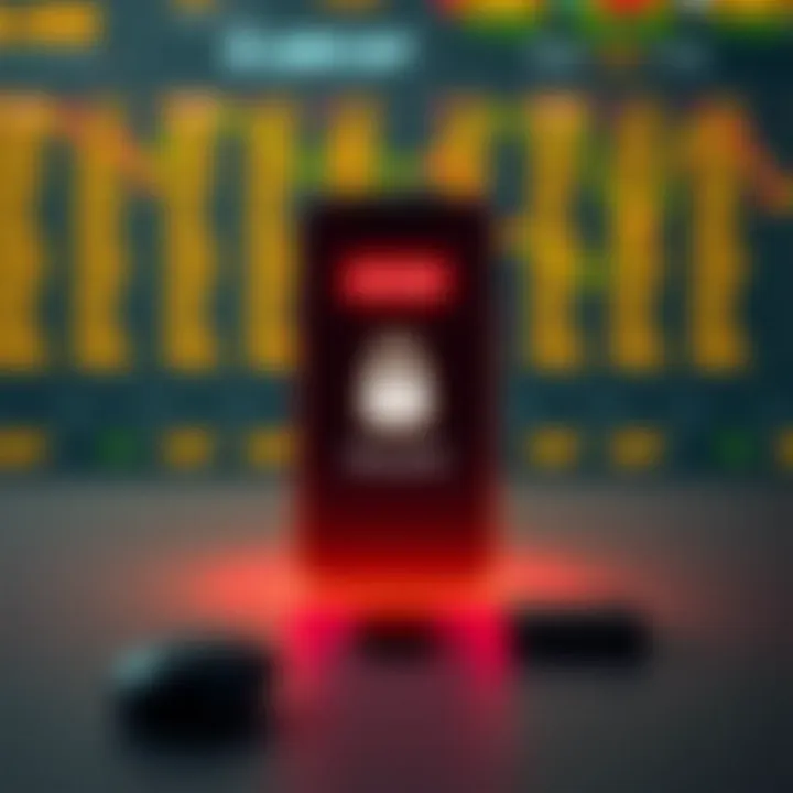 Illustration of a secure mobile trading platform highlighting encryption and user authentication