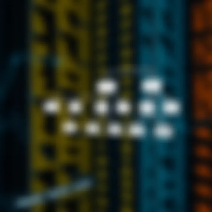 Diagram illustrating the structure of an optimal binary search tree with weighted nodes