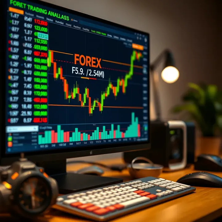 Forex Trading Platform with Currency Pairs and Cost Details Illustration of forex trading interface on computer displaying currency pairs and cost structure details