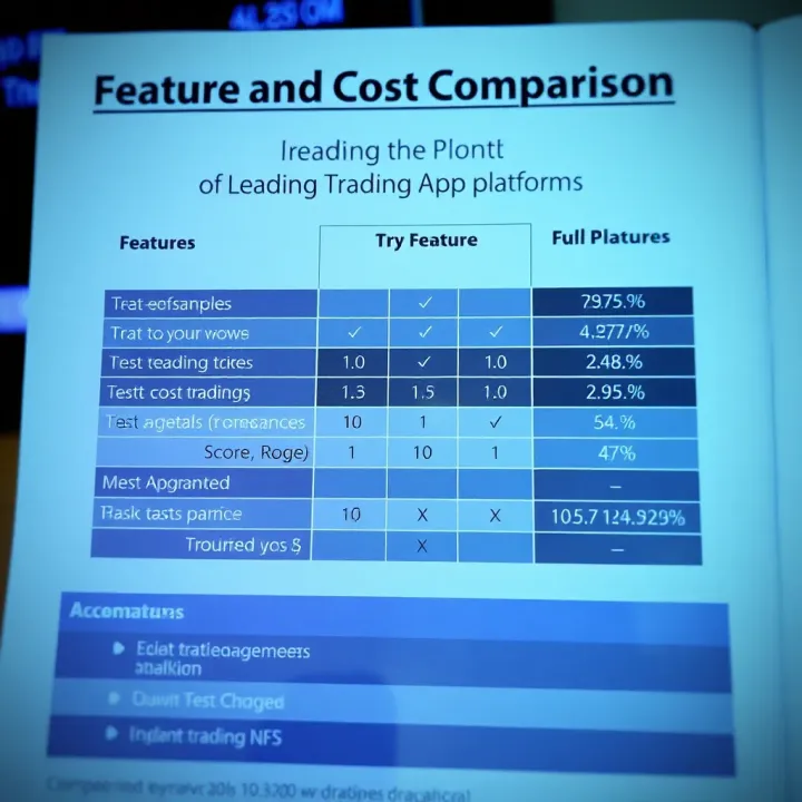 Feature and Cost Comparison of Leading Trading Platforms Comparison chart highlighting features and charges of popular low-fee trading platforms