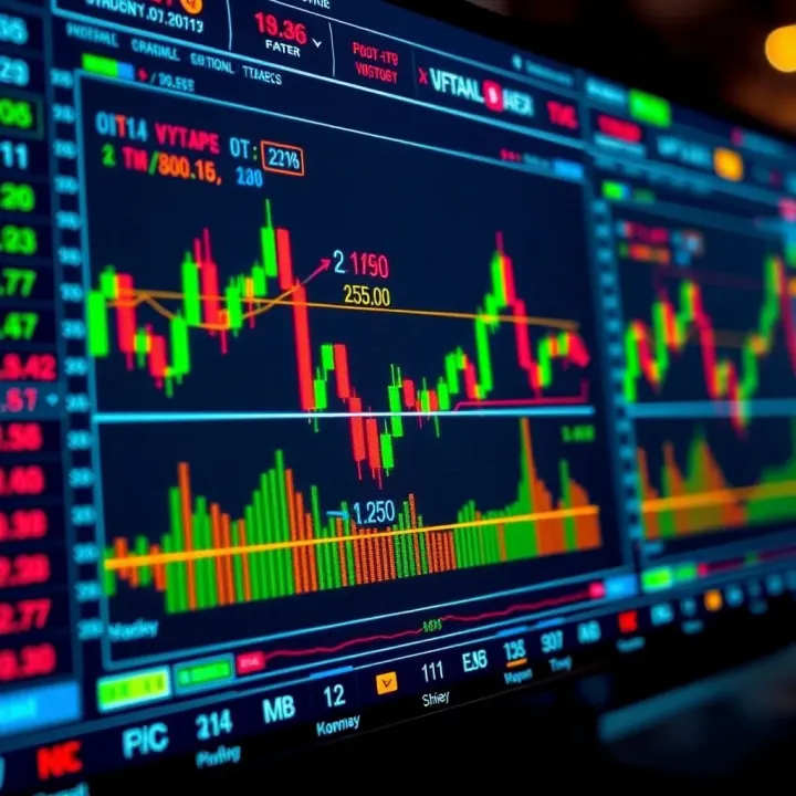 Online Forex Trading Platform Interface with Currency Pairs Digital trading platform interface displaying currency pairs and trading tools