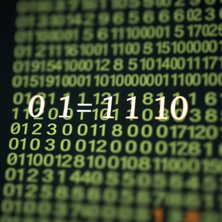 Diagram illustrating the conversion of a decimal number into binary using division by two