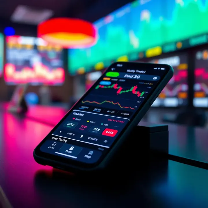 User-friendly interface of a popular trading application on a smartphone screen