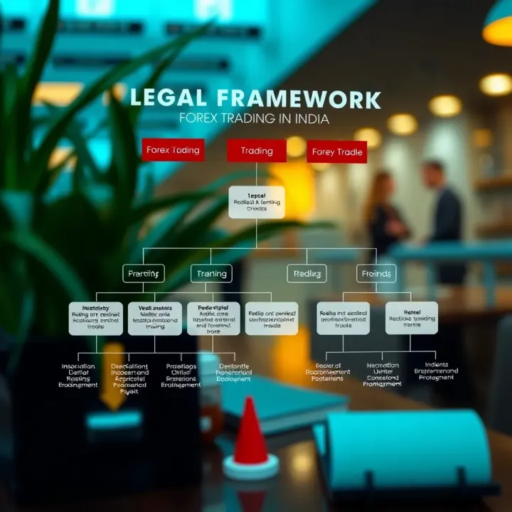 Legal Framework of Forex Trading in India Flowchart showing legal framework of forex trading under RBI and SEBI regulations in India