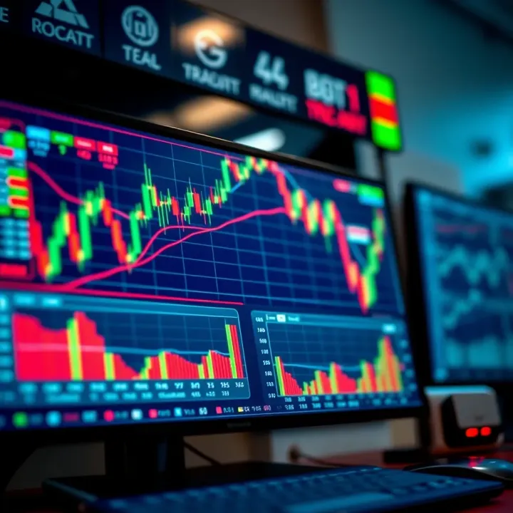 Forex Trading Platform Displaying Market Charts and Analysis Tools Interface of a forex trading platform showing charts and indicators used for market analysis