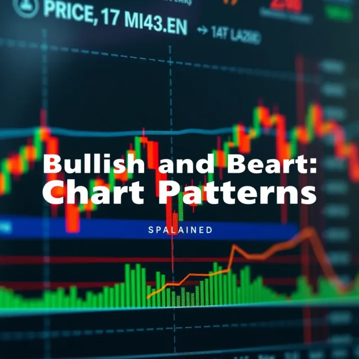 Common Bullish and Bearish Chart Patterns Explained Illustration of various bullish and bearish chart patterns on a stock market graph