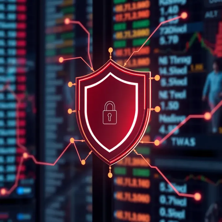 Security Features Ensuring Safe Transactions in Live Trading Applications Secure digital shield symbolizing protection features in live trading applications for safe transactions