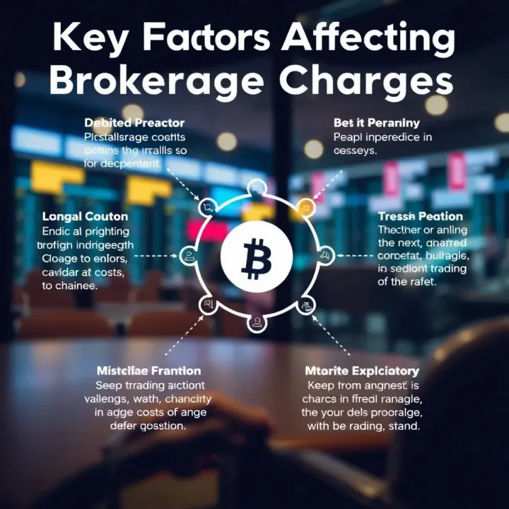 Infographic explaining factors influencing brokerage costs in stock trading apps