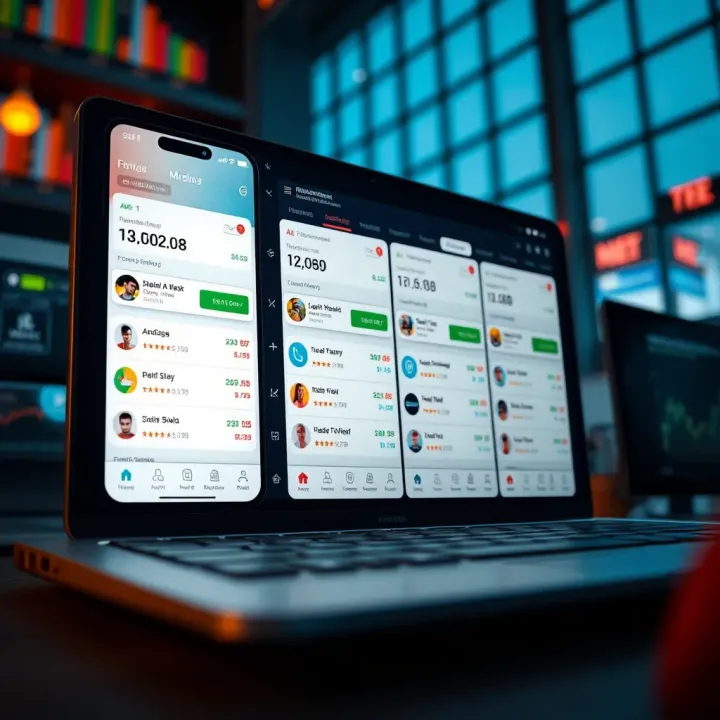 Overview of Leading Trading Apps in India Interface displaying top Indian trading apps with their features and ratings