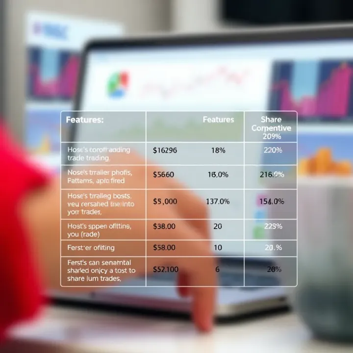 Comparison of Features and Costs Across Online Share Trading Platforms in India Graphical comparison of various online share trading platforms highlighting features and costs