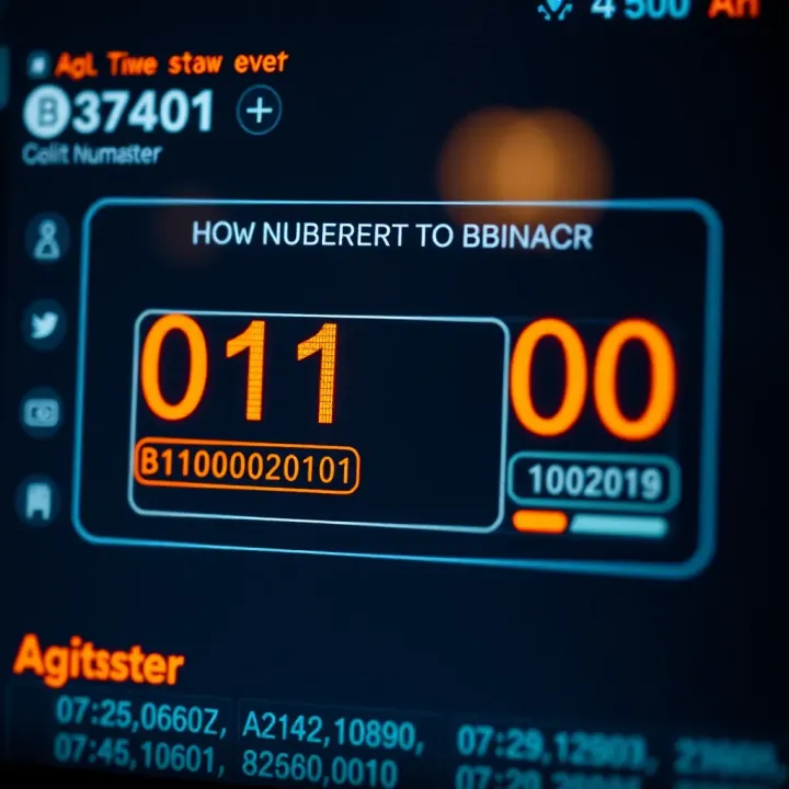User Interface of a Digital Number to Binary Conversion Tool Screenshot of an online tool interface for quick number to binary conversion with input and output fields