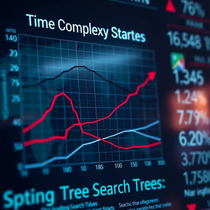 Graph showing time complexity comparison between different search tree algorithms