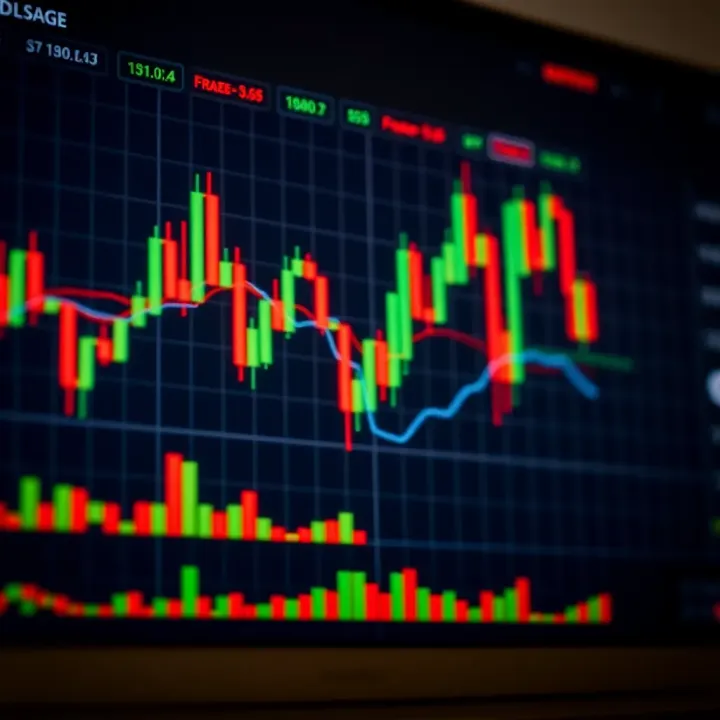 Key Candlestick Formations for Market Analysis Stock market chart featuring common candlestick formations used to predict price movements